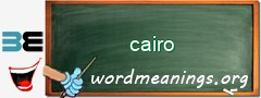 WordMeaning blackboard for cairo